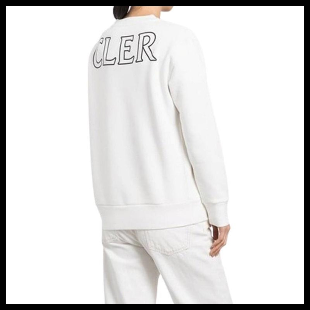 【MONCLER】Arm Logo Lettering Sweatshirt White Women