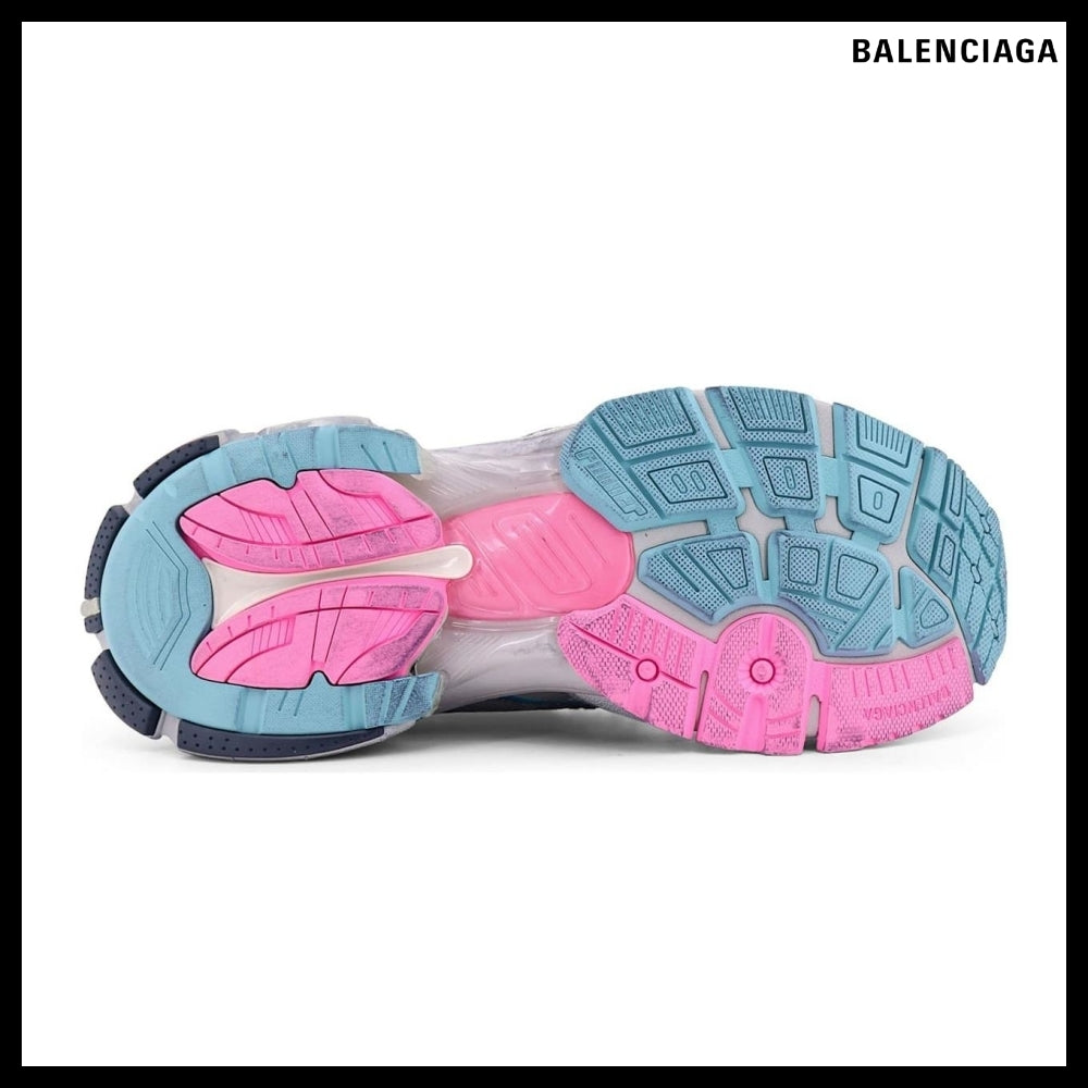 【BALENCIAGA】Runner 2 Mesh PU Sneakers Blue Pink Red