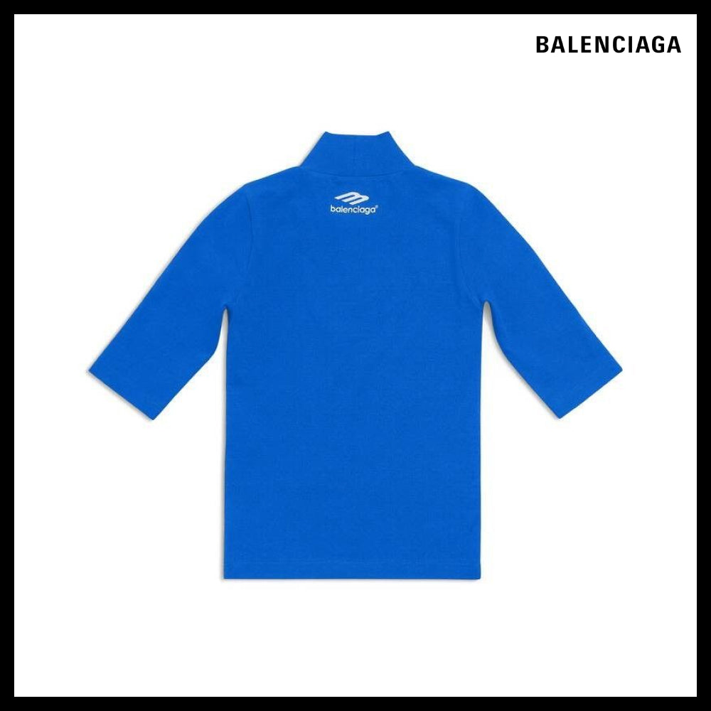 【BALENCIAGA】B Sports Icon Long Sleeve Turtleneck T-Shirt