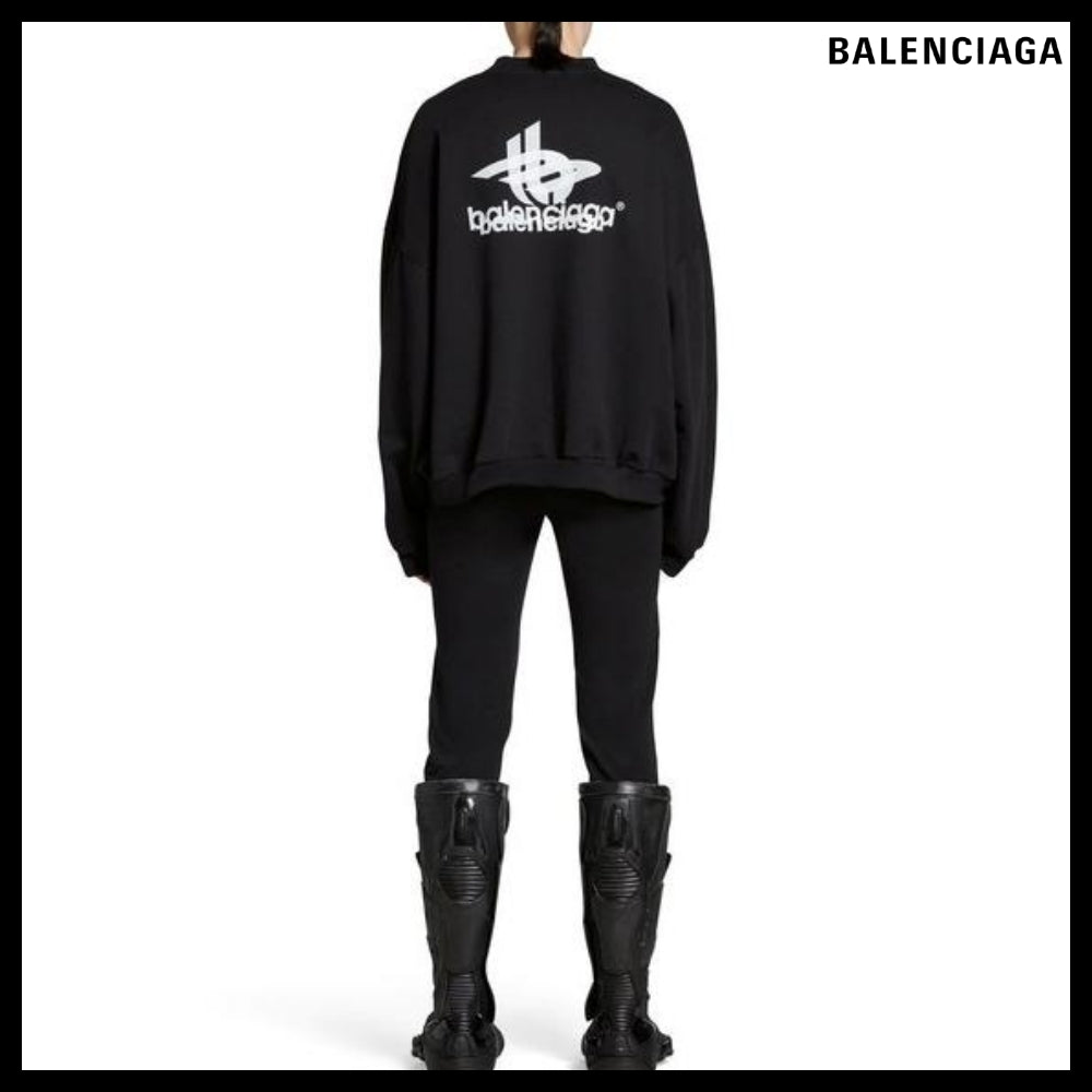 【BALENCIAGA】Layered Sports Round Sweatshirt Oversized