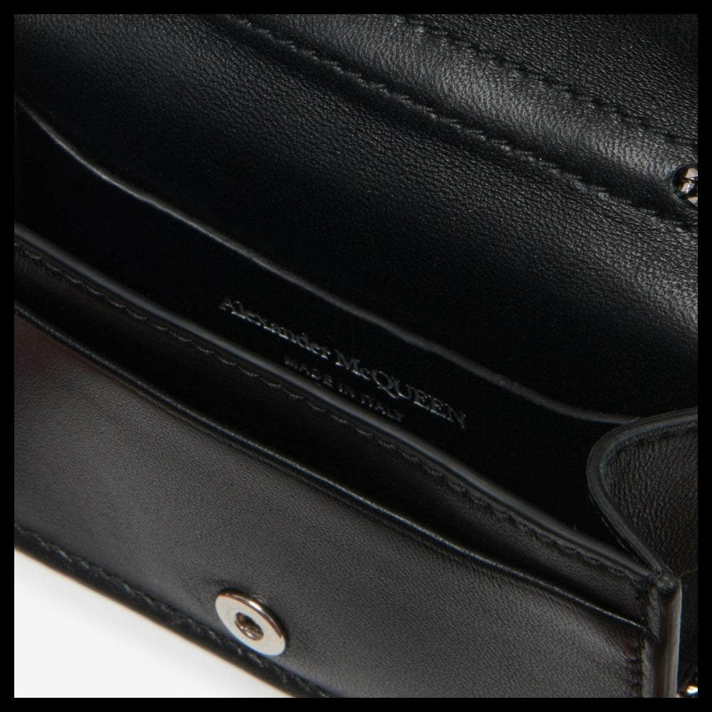 【Alexander Mcqueen】Slash Card Holder Black/Ivory