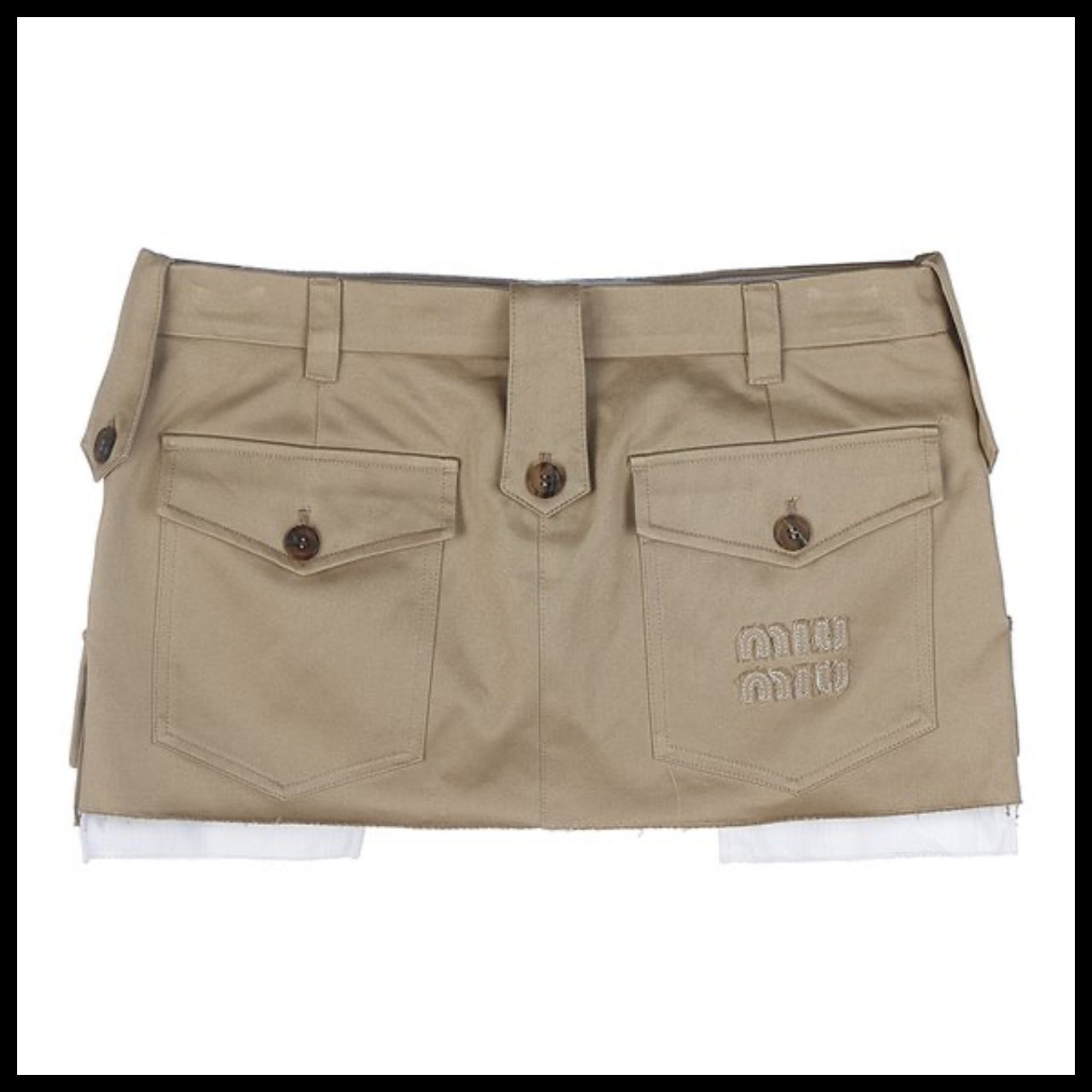 【Miu Miu】Women’s Chino Mini Skirt