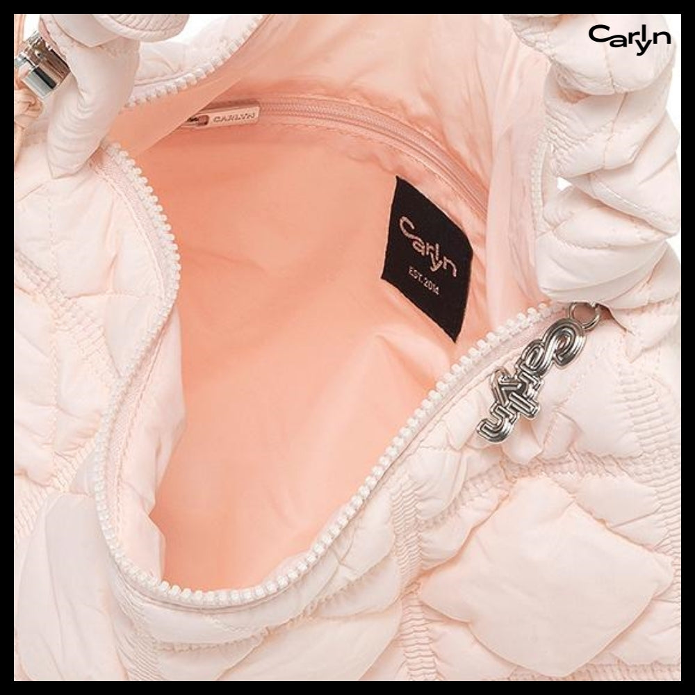 【carlyn】3WAY ナイロンレーンバッグ ピーチ