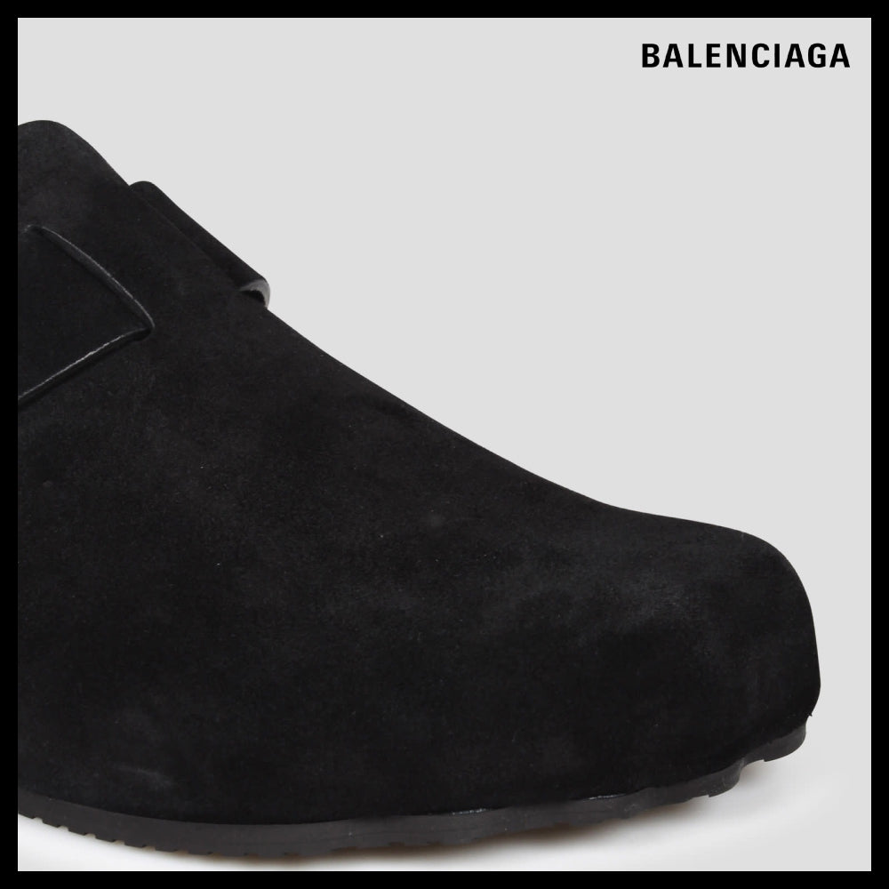 【BALENCIAGA】Sunday Mule Suede Cold Sandals In Black