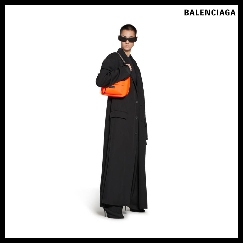 【BALENCIAGA】Raver Medium Bag with Chain - Fluo Orange