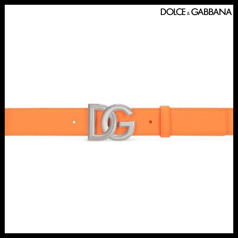 ★Dolce&Gabbanaアウトレット セール ★CALFSKIN BELT WITH LOGO