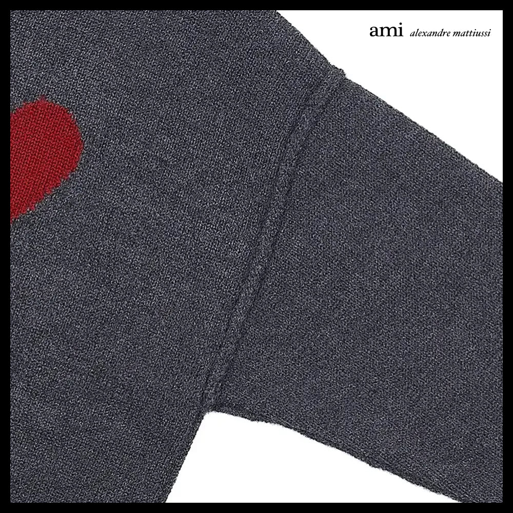 【AMI Paris】Big Heart Logo Turtleneck Knit