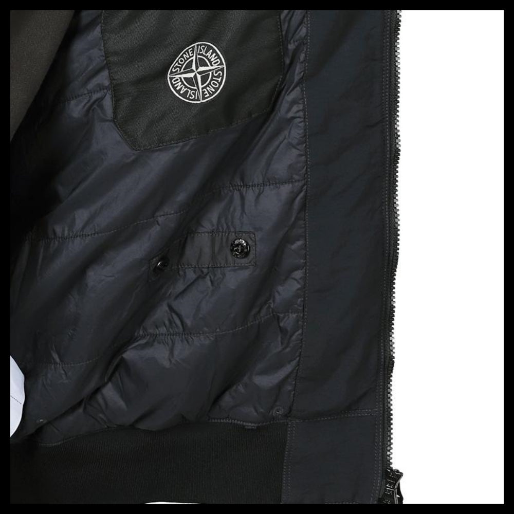 【STONE ISLAND】 Mens Garment Dyed Crinkle Jacket Black