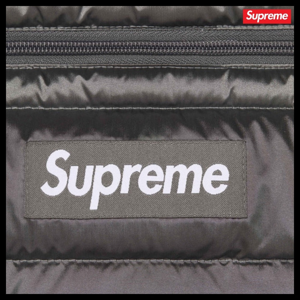【Supreme】Micro Down Half Zip Hooded Pullover Silver 25FW