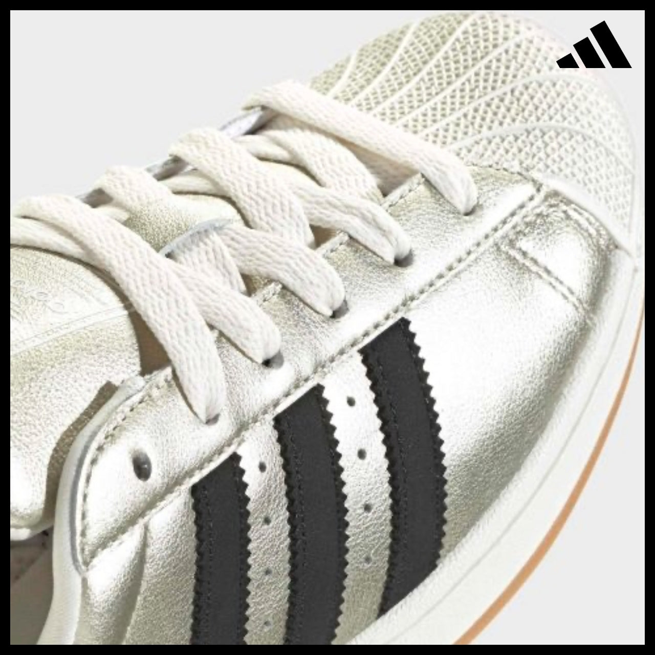 【ADIDAS】Superstar Alumina Black Sneakers Shell Toe