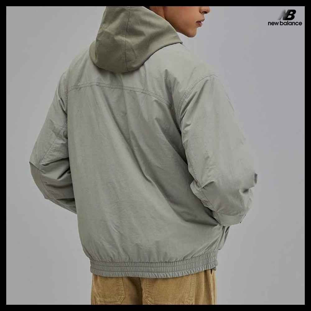 【New Balance】Unisex Heritage Stand Neck Padded JacketTaupe
