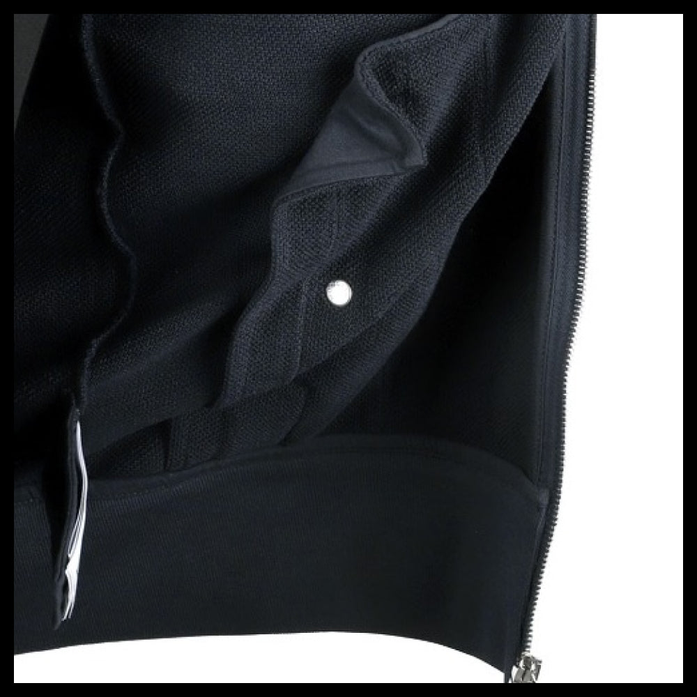 【MONCLER】Logo Patch Stripe Zip Up Jacket Navy