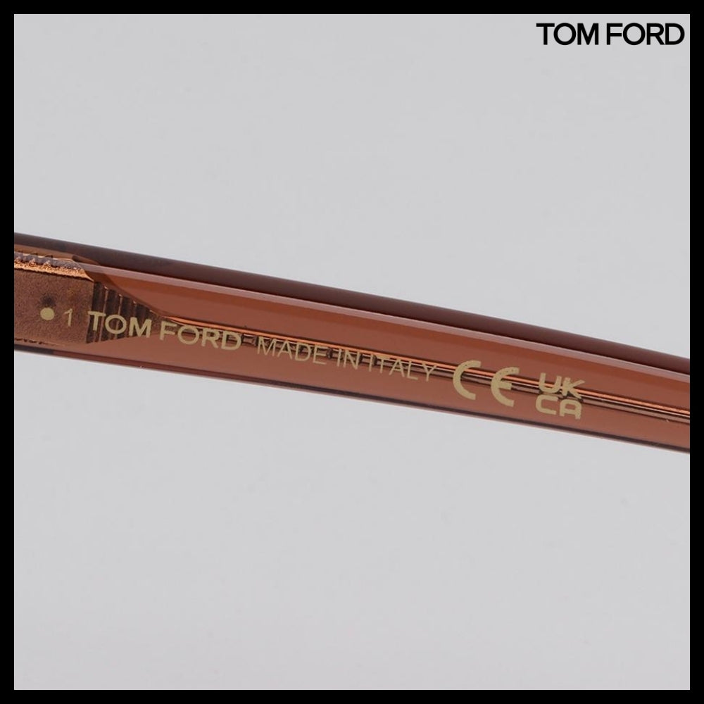 【TOM FORD】Round Transparent Horn-Rimmed Sunglasses