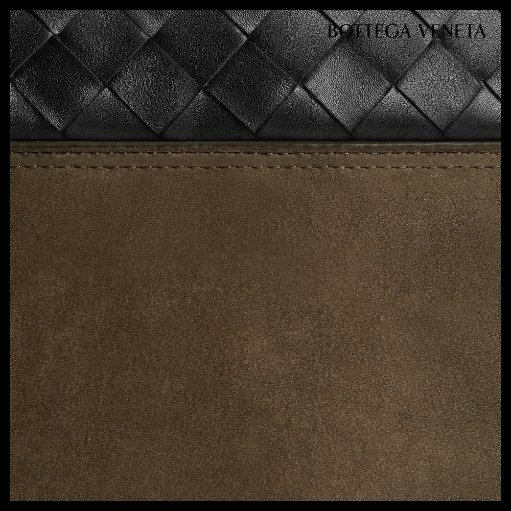 ◆BOTTEGA VENETA◆LARGE CABAT TOTE BAG KHAKI BLACK