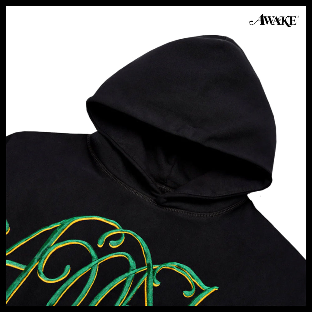 【AWAKE NY】Script Oversized Embroidered Hoodie (2 Colors)