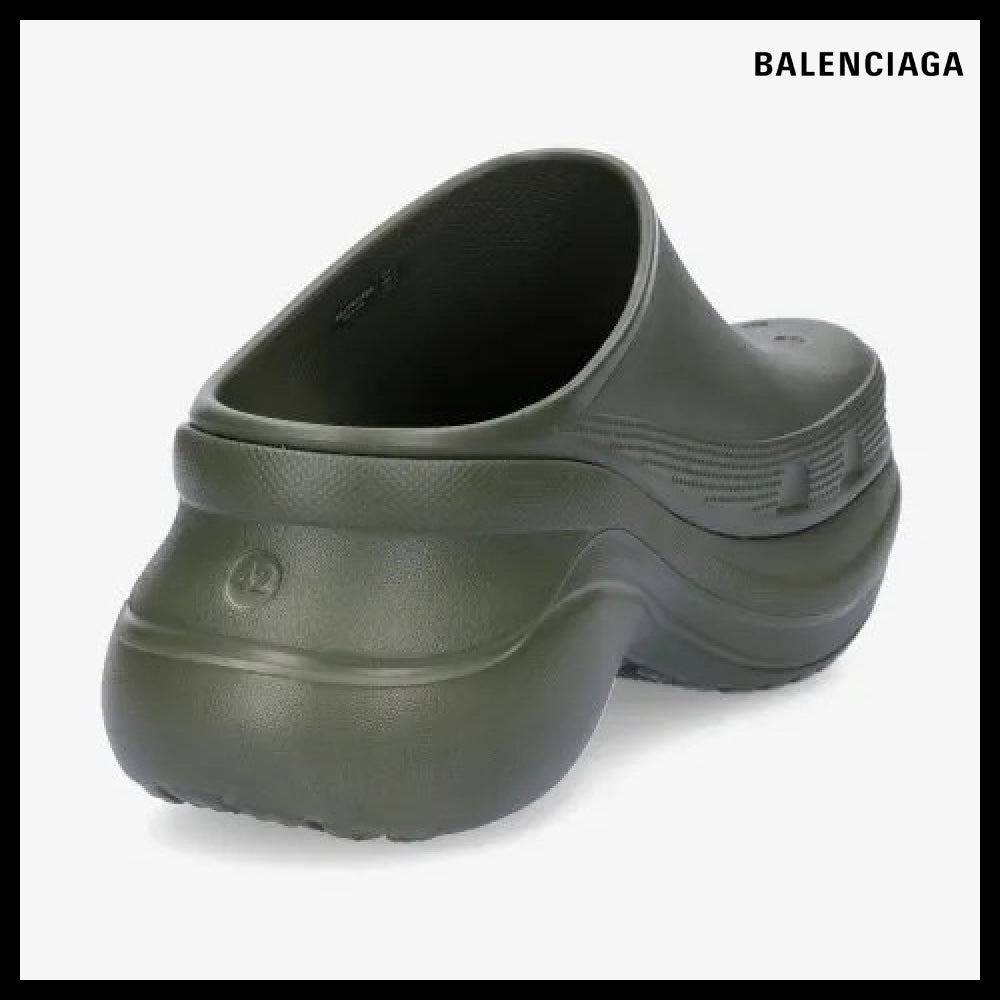【BALENCIAGA X Crocs】Platform Clog Sandals Khaki