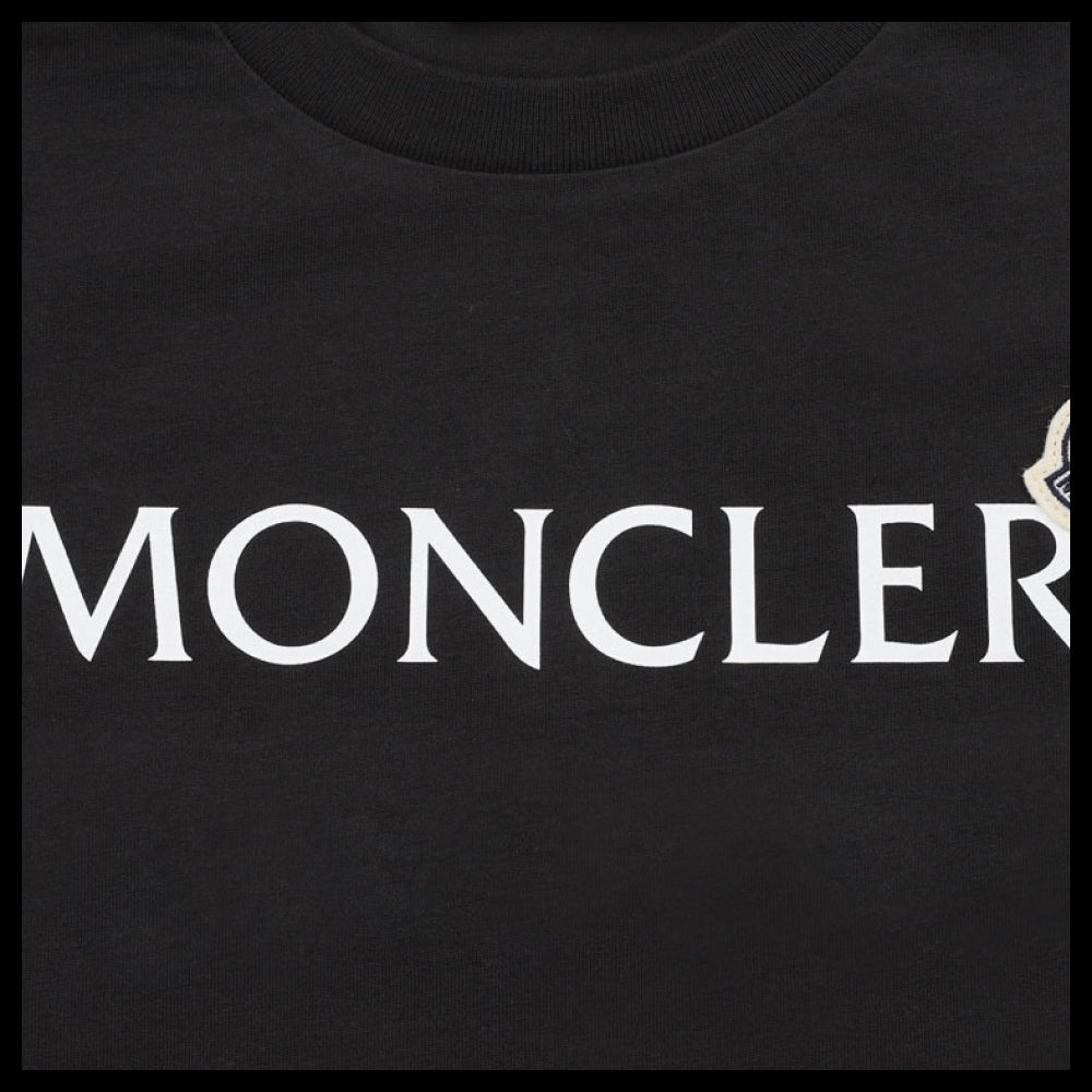 【MONCLER】Lettering Print Wappen T-Shirt Black