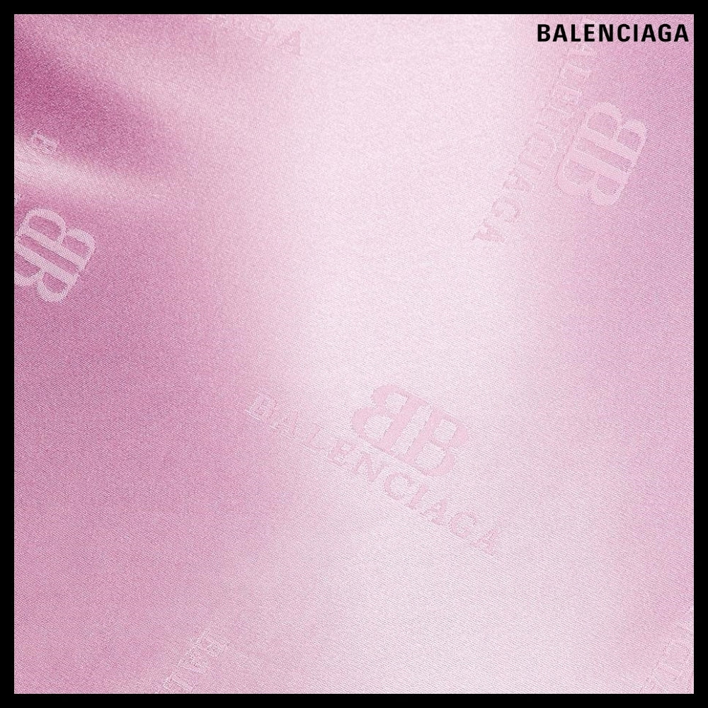 【BALENCIAGA】BB Classic Monogram Wrap Dress Pink