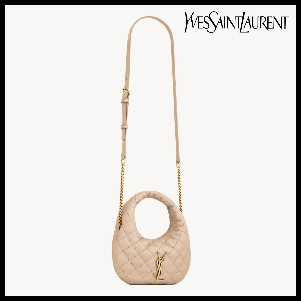 【Saint Laurent】Quilted Nappa Leather ICARINO Mini Bag
