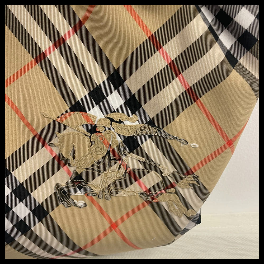 【Burberry】Vintage Check String Clutch Pouch Bag