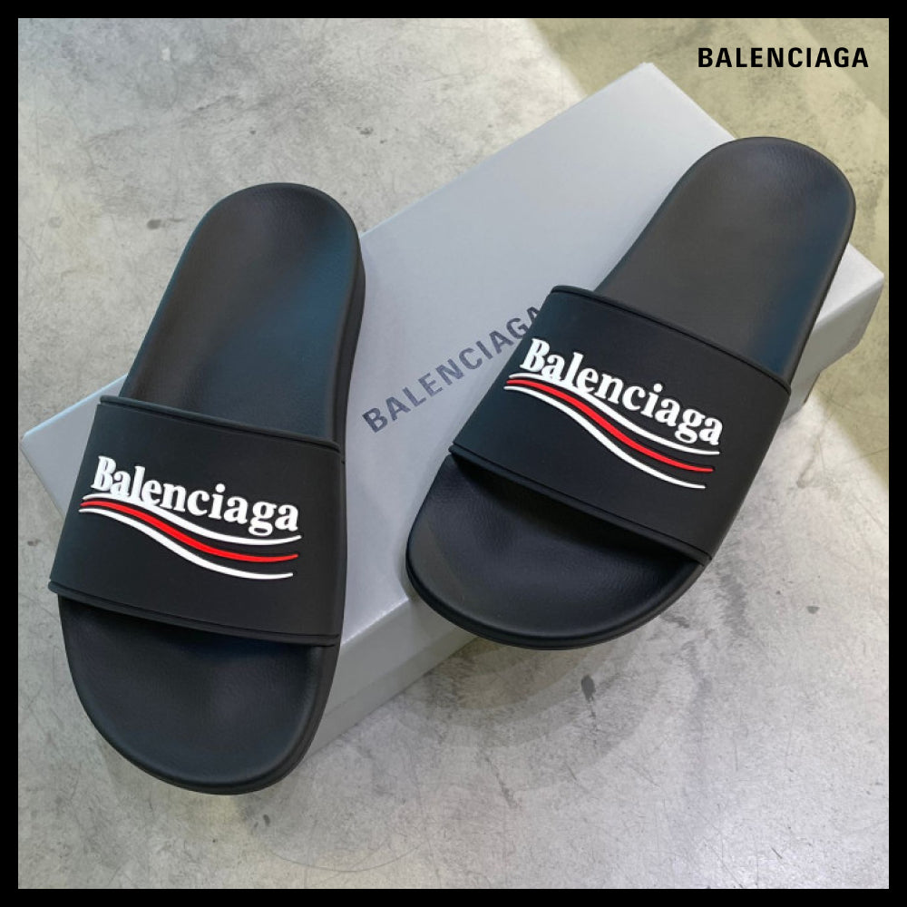 ★BALENCIAGAアウトレット セール ★Pool Slide Sandal Logo