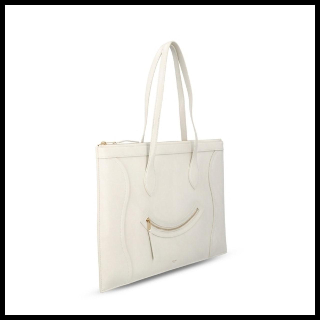 【CELINE】White Tote Bag minimal style