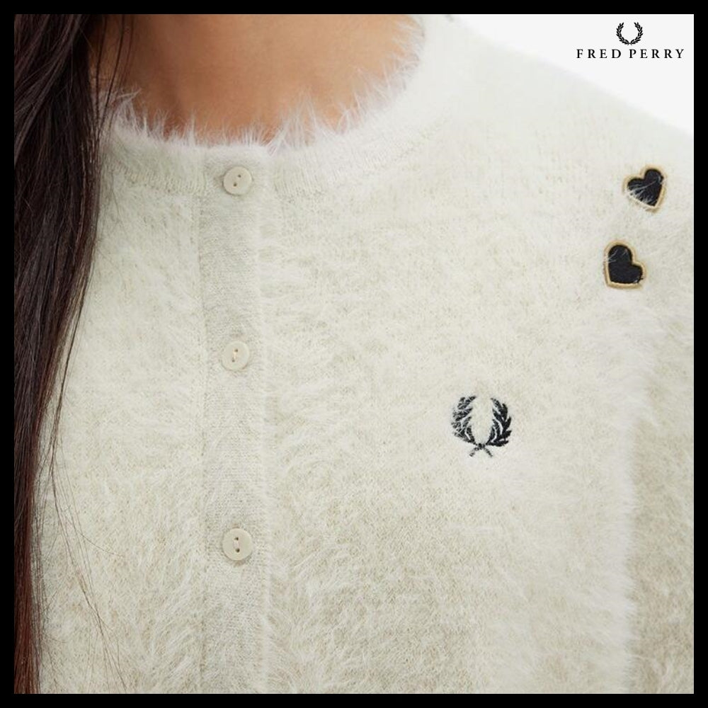 【FRED PERRY】my Winehouse Textured Button Through Cardigan