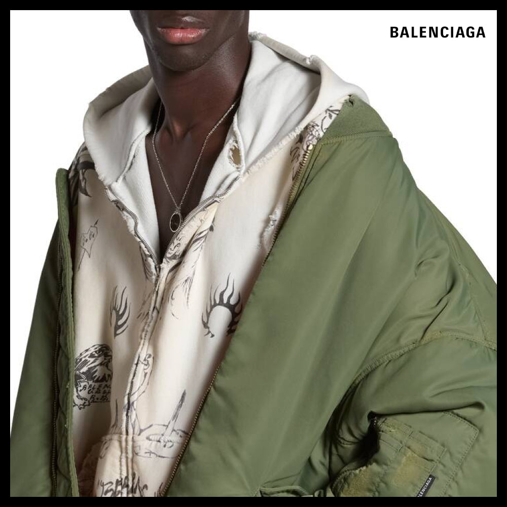 ★BALENCIAGAアウトレット セール ★OFF SHOULDER BOMBER
