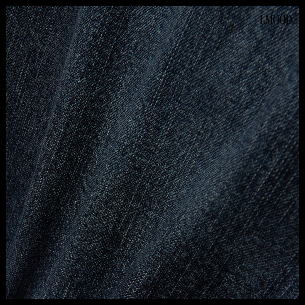 【LMOOD】Leo Western Denim Shirt Midnight Blue