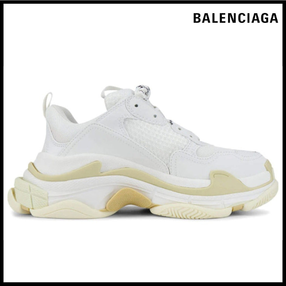 【BALENCIAGA】Triple S Sneaker White Beige