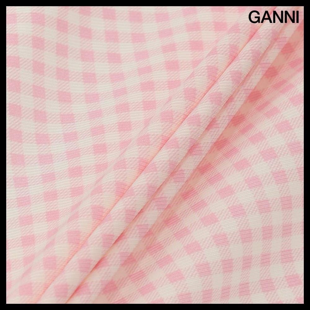 【Ganni】サテンマキシドレス ライトライラック