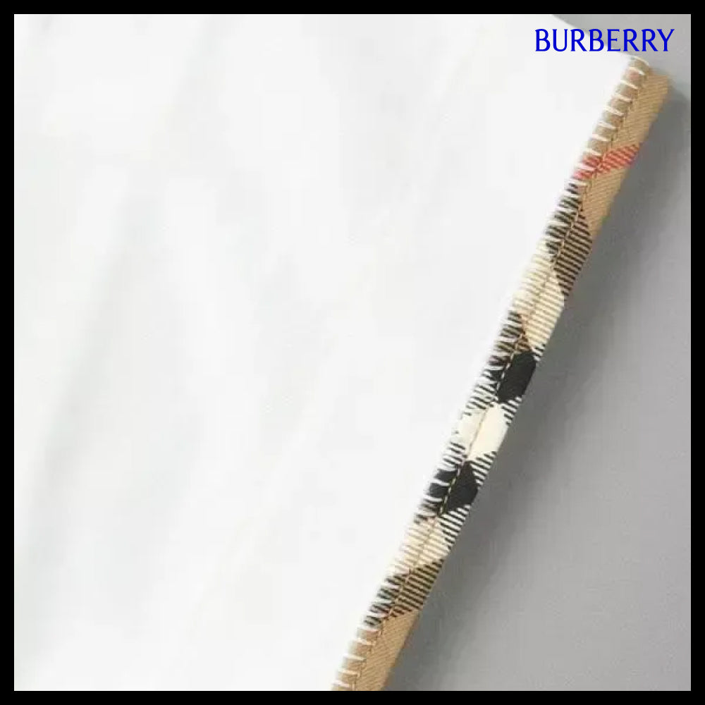 【Burberry】Maud Sleeve Check Cotton Short Sleeve T-Shirt