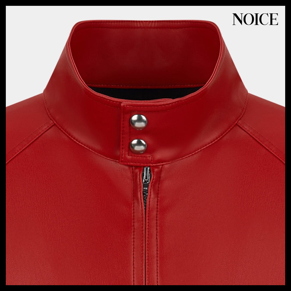 【NOICE】HARRIN ENGLISH FAUX LEATHER BLOUSON 2Colors