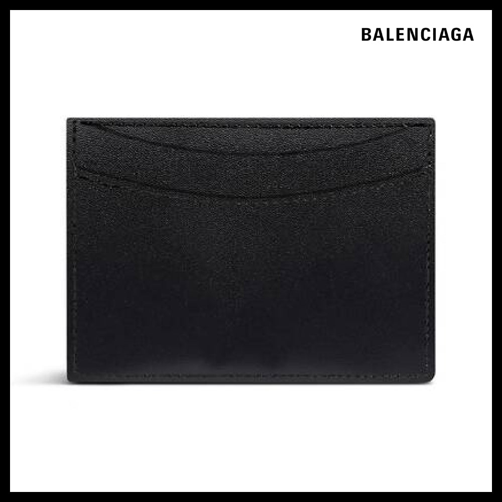 【BALENCIAGA】HOURGLASS CARD HOLDER CALFSKIN WITH AGED-GOLD