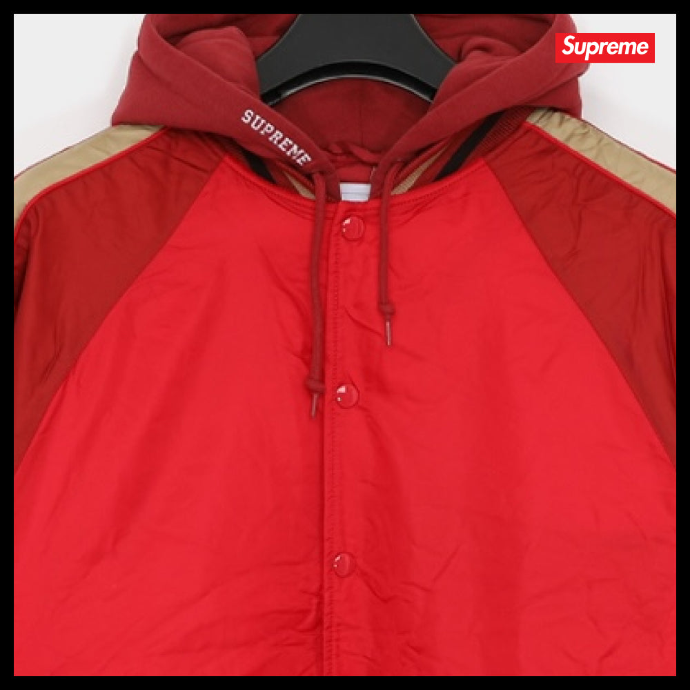 【100%正規品保証 Supreme】Patch Logo Stadium Hooded Jacket