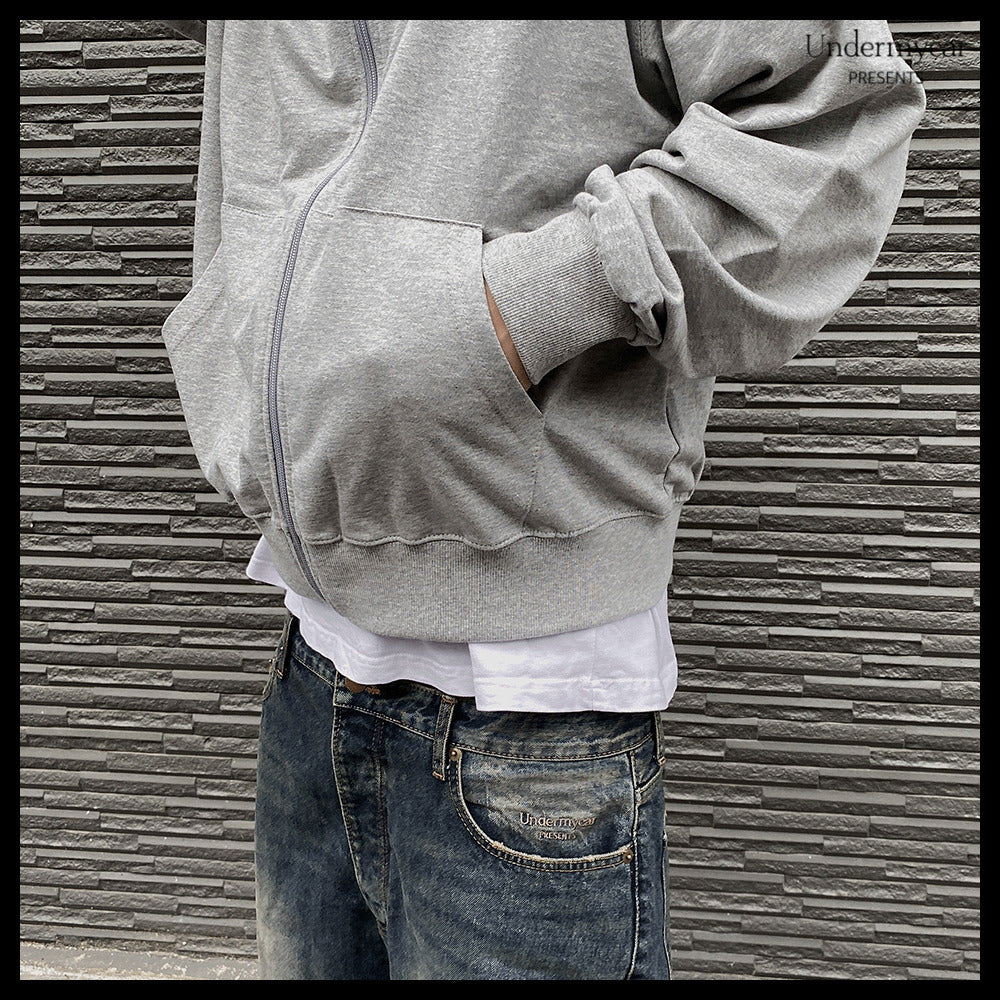 【Undermycar】ANTI FXXKING LOGO PLAY BRUSH WASHED WIDE JEANS
