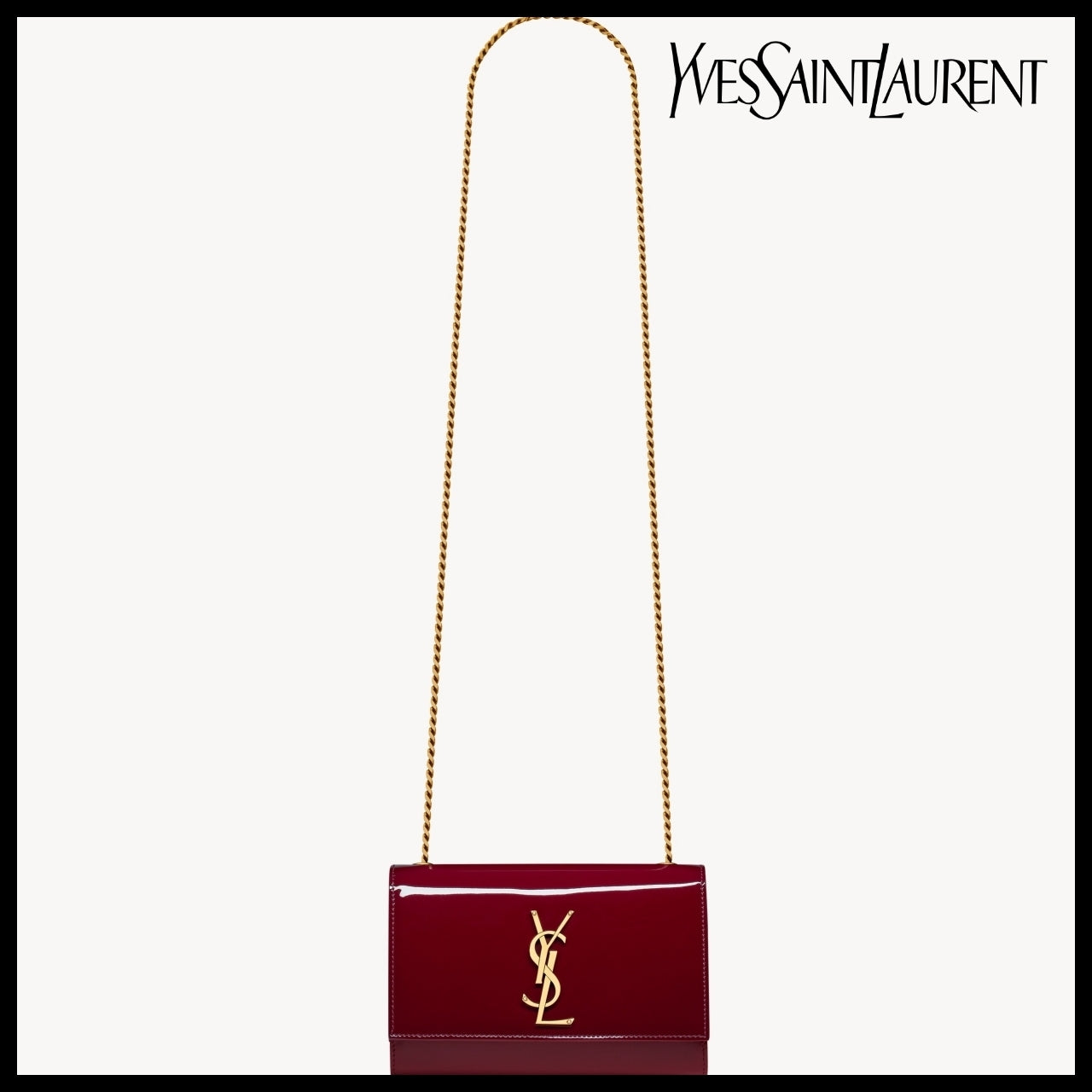 【Saint Laurent】Patent Leather Kate Small Bag