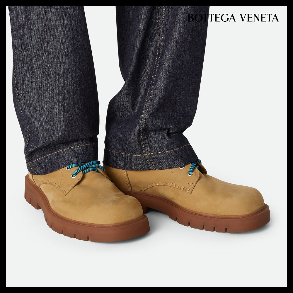 【韓国百貨店 BOTTEGA VENETA】Haddock Cropped Boots Ocher
