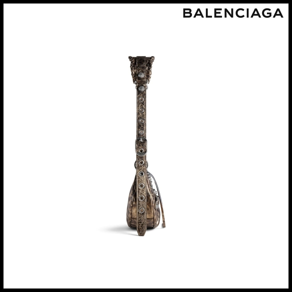 【BALENCIAGA】Le Cagole XS Shoulder Bag Brown Leopard