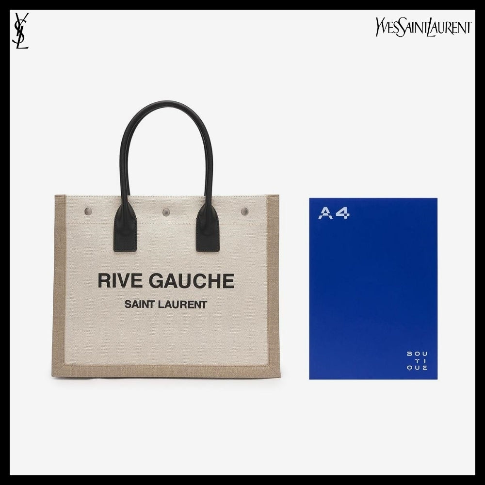 【Saint Laurent】Rive Gauche Tote Bag Greige