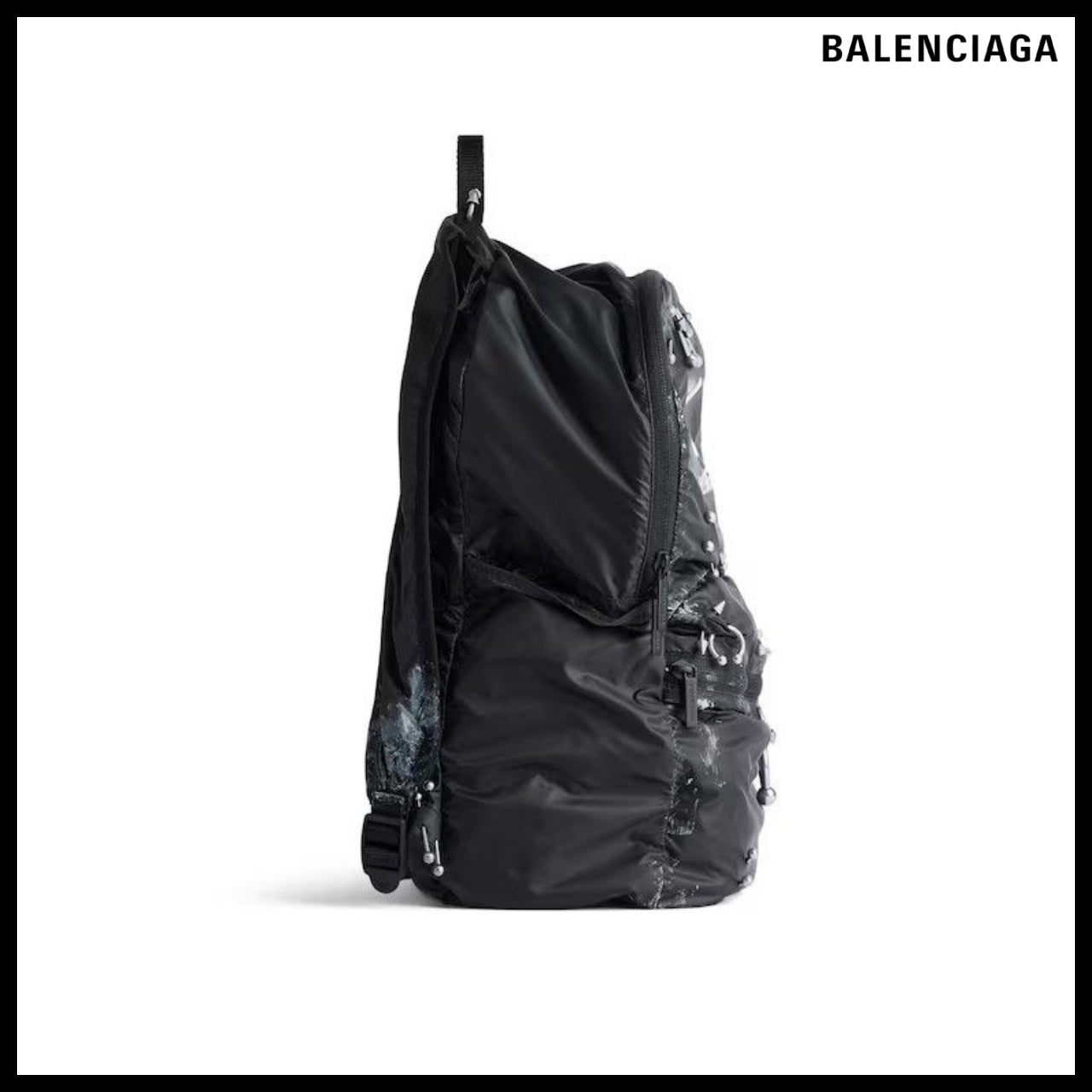 【BALENCIAGA】Piercing Under Armour Backpack Black