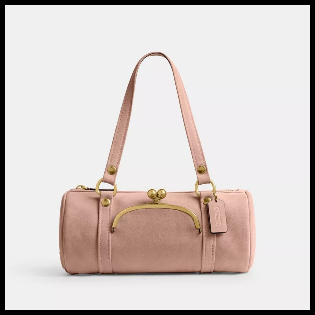 【Coach】Kisslock barrel bag