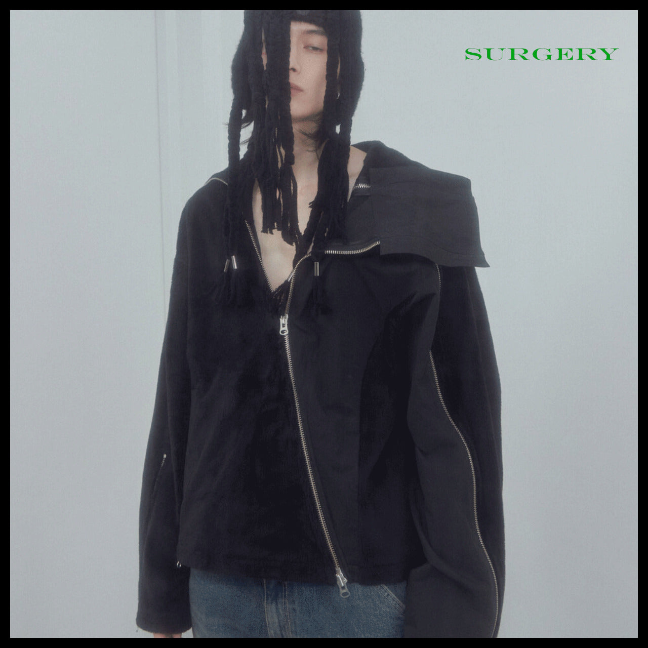 【Surgery】Cross Zip Fleece Jacket 2 Colors