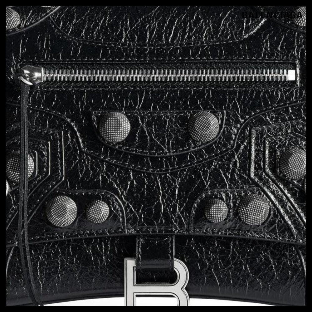 【Balenciaga X Hourglass】Le Cagole Medium Handbag Black