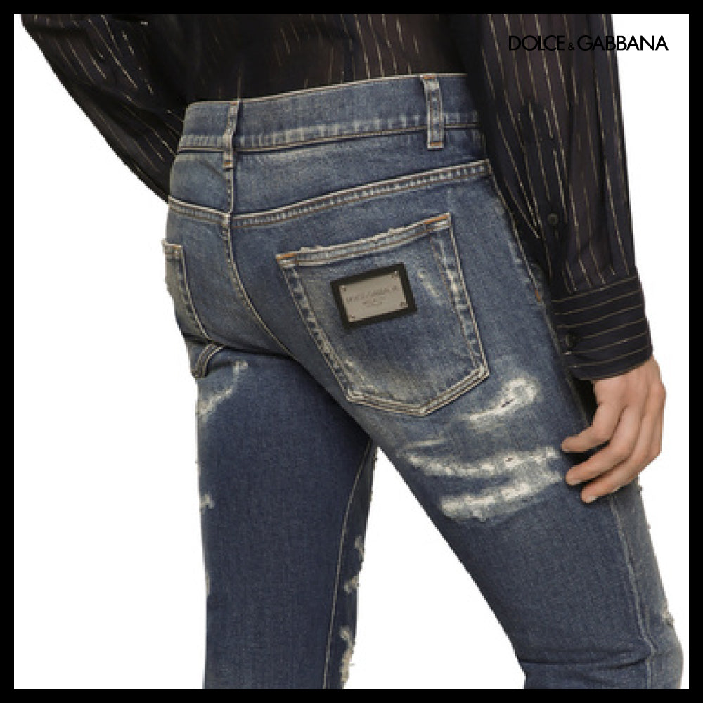 ★Dolce&Gabbanaアウトレットセール★DENIM JEANS WITH ABRASION