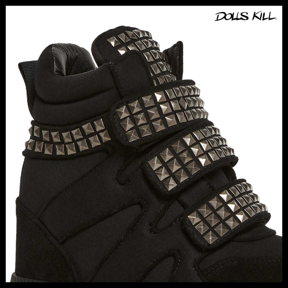 ◆DOLLS KILL◆DARKER WAVS Ambient Wedge Sneakers With Studs