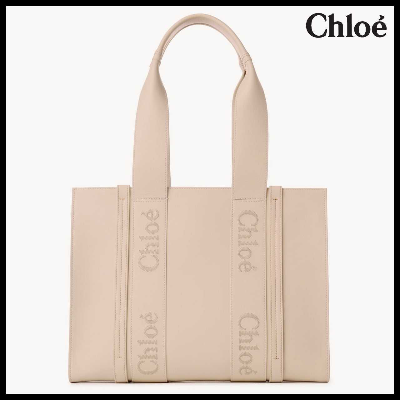 【Chloe】Woody Medium Tote Bag Cement Pink