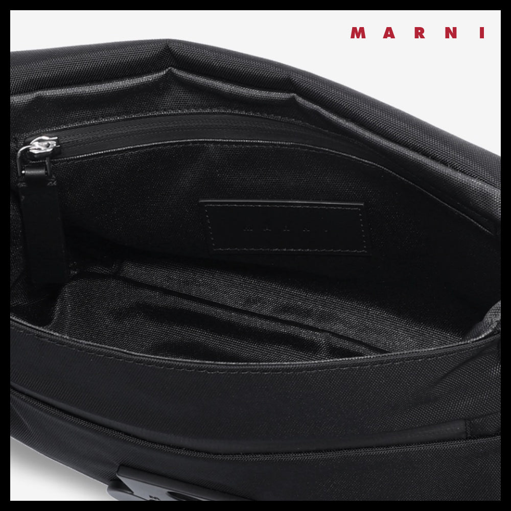 【MARNI】Small messenger crossbody bag black