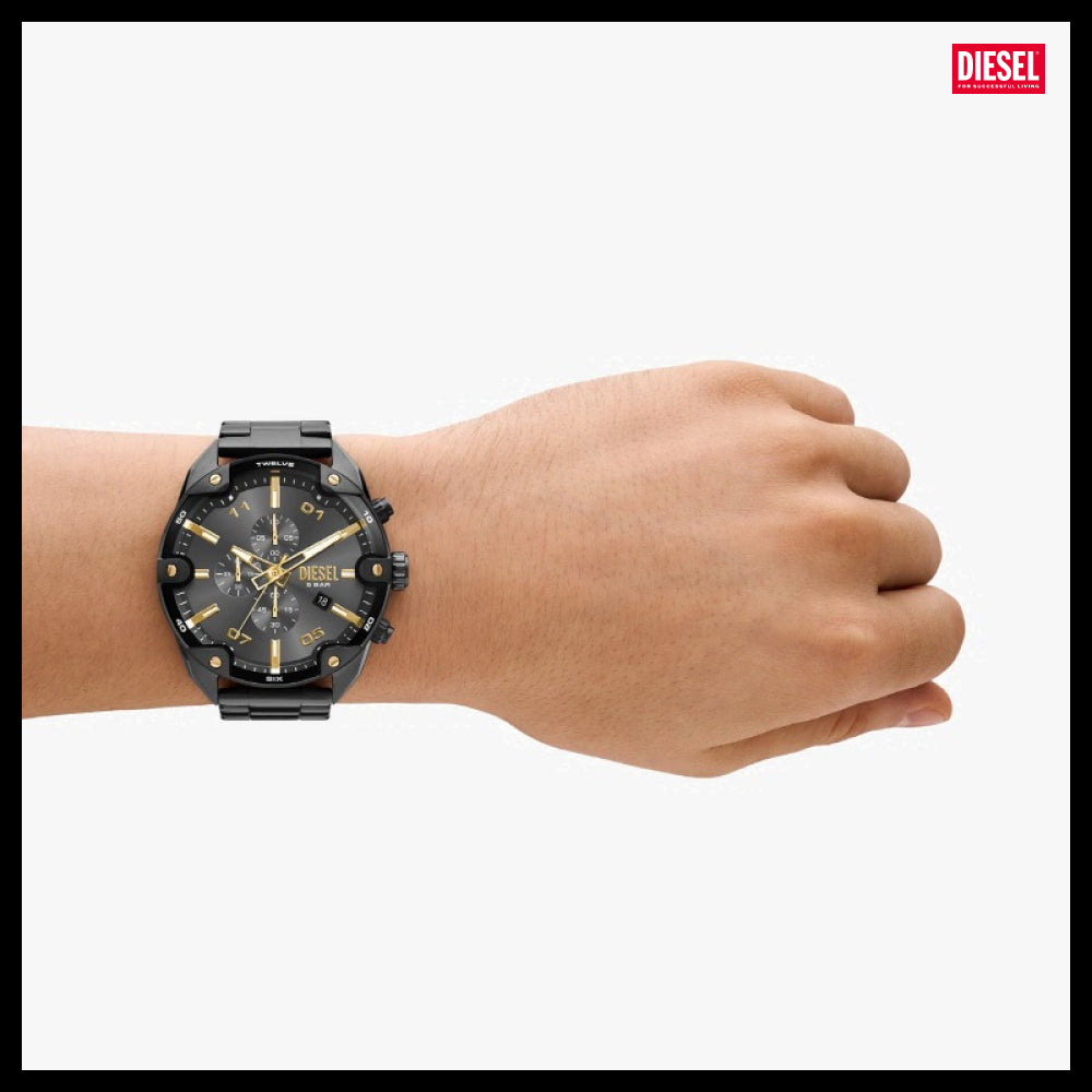 【DIESEL】Spiked Chronograph Men’s Metal Watch