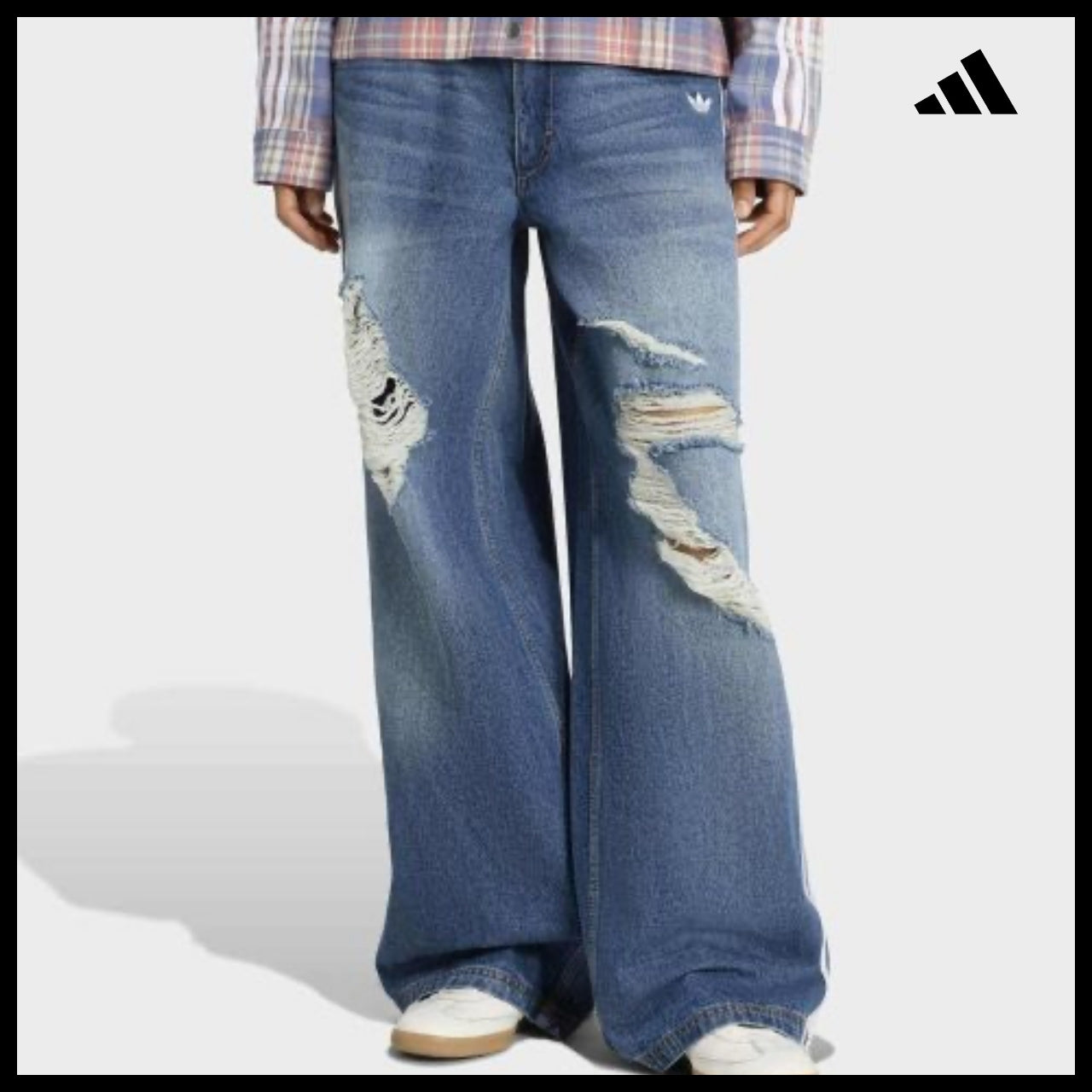 【ADIDAS】Denim Pants Blue Denim